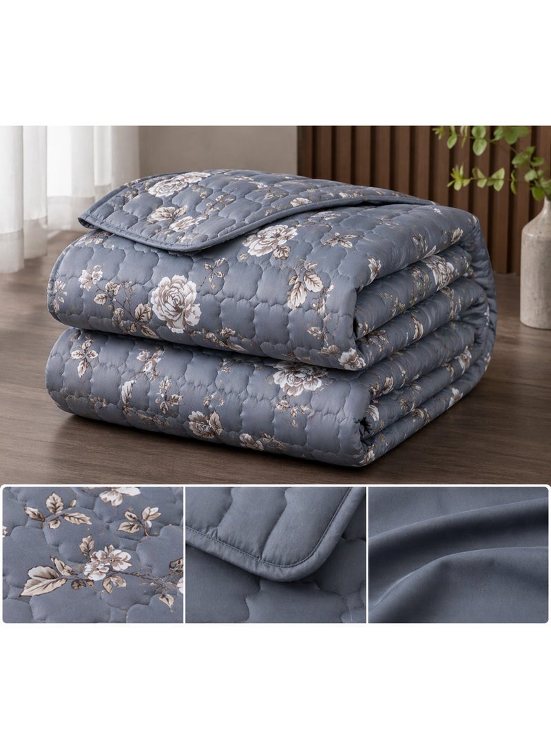MingLi 4-Piece Twin XL Summer Bedding Set (Solid & Floral) – Lightweight Comforter, Fitted Sheet & 2 Pillowcases – Soft & Breathable Fabric – Compressed – Size 170×220 cm - Image 3