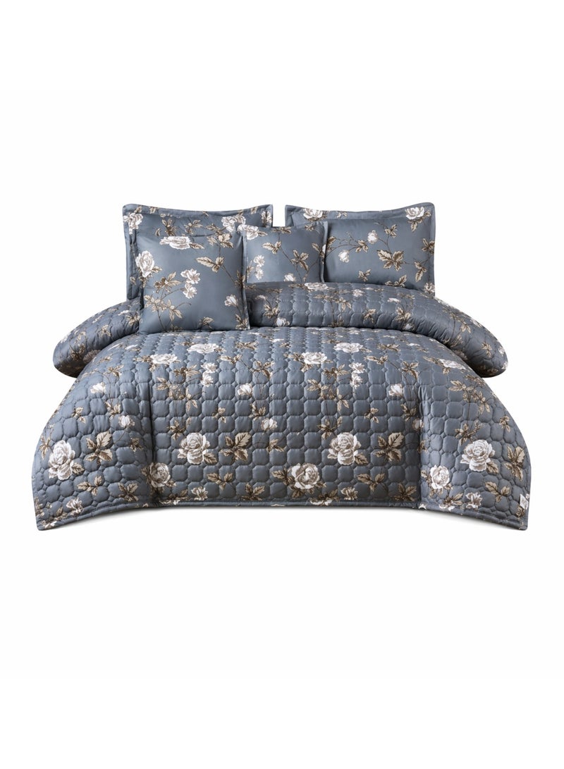 MingLi 4-Piece Twin XL Summer Bedding Set (Solid & Floral) – Lightweight Comforter, Fitted Sheet & 2 Pillowcases – Soft & Breathable Fabric – Compressed – Size 170×220 cm - Image 4