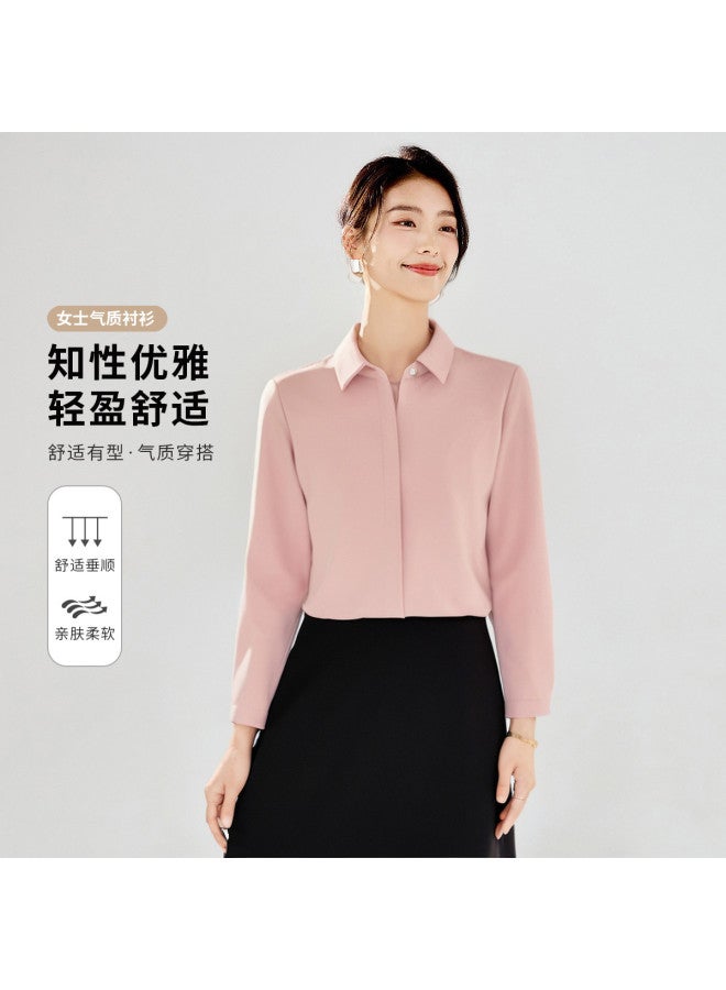 ROMON Women'S Long Sleeve Shirts, Multiple Colors Available, Versatile For Commuting And Daily Wear, Comfortable Blouse For Women - Image 2