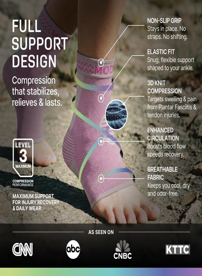 Modvel Foot & Ankle Brace Socks for Sprained Ankle Compression Sleeve - Plantar Fasciitis Relief Brace, Foot Support for Women & Men - Tendonitis & Arthritis Foot Sleeve, Stabilizing Ankle Wrap - Image 5