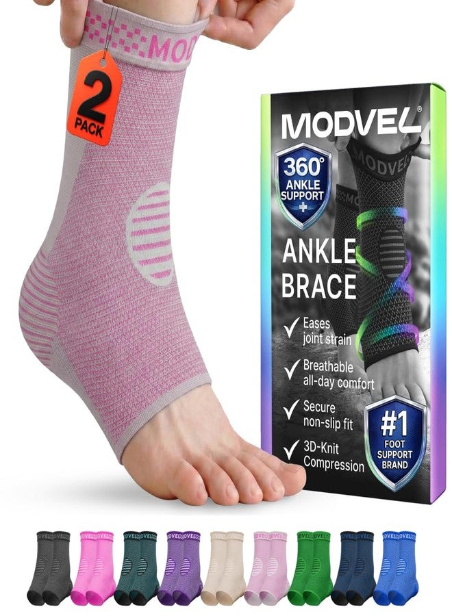 Modvel Foot & Ankle Brace Socks for Sprained Ankle Compression Sleeve - Plantar Fasciitis Relief Brace, Foot Support for Women & Men - Tendonitis & Arthritis Foot Sleeve, Stabilizing Ankle Wrap - Image 1