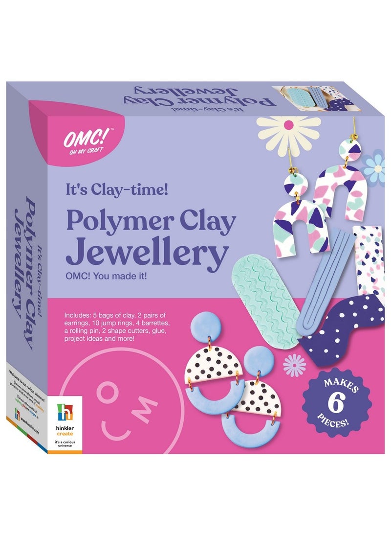 Hinkler Hinkler OMC Polymer Clay Jewellery Kit – DIY Craft Set for Making Custom Jewellery, Includes Colourful Polymer Clay, Tools, and Instructions, Create Unique Earrings, Necklaces, and Bracelets, Perfect Gift for Jewellery Lovers  - Image 1