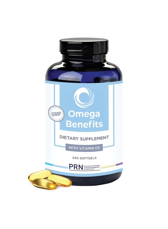 PRN Physician Recommended Nutriceuticals Omega Benefits Fish Oil 240 Softgels - Image 1