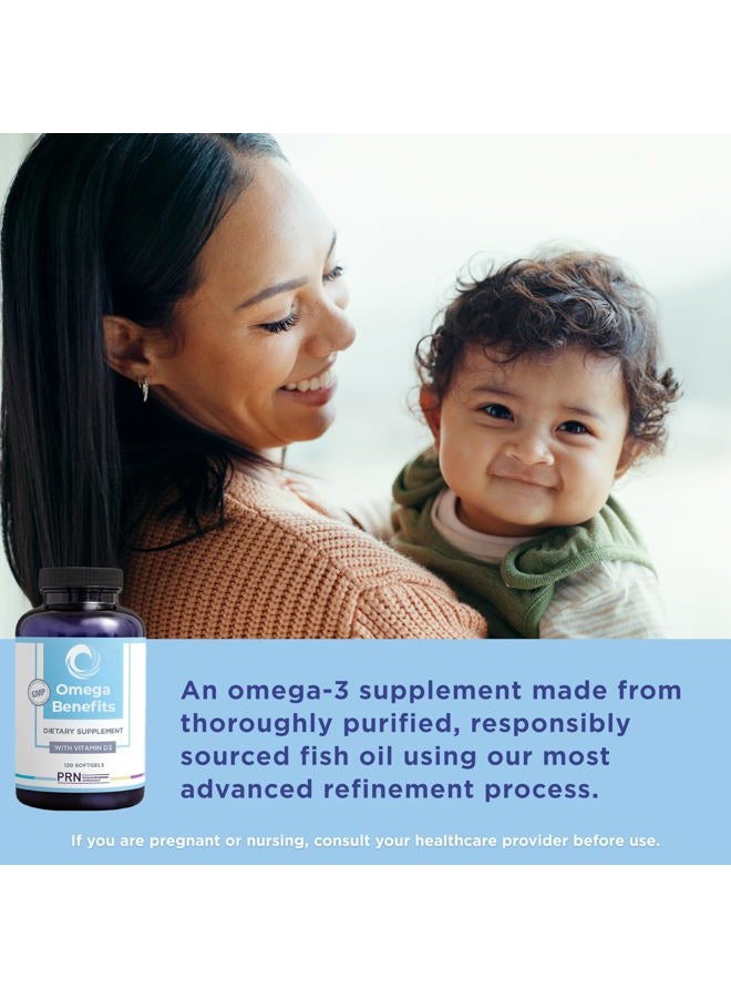 PRN Physician Recommended Nutriceuticals Omega Benefits Fish Oil 240 Softgels - Image 3