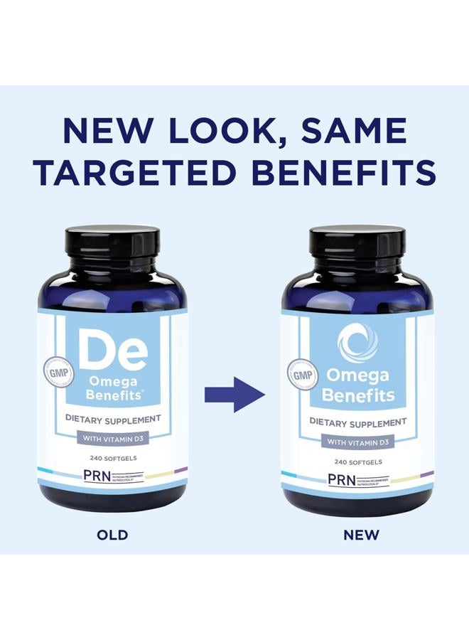 PRN Physician Recommended Nutriceuticals Omega Benefits Fish Oil 240 Softgels - Image 2