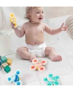 Soofam 4 PCS Baby Cartoon Marine Animals Fidget Spinner Kids Toys Colorful Gyro Toy Relief Stress Educational Fingertip For Birthday Gift  - Image 3