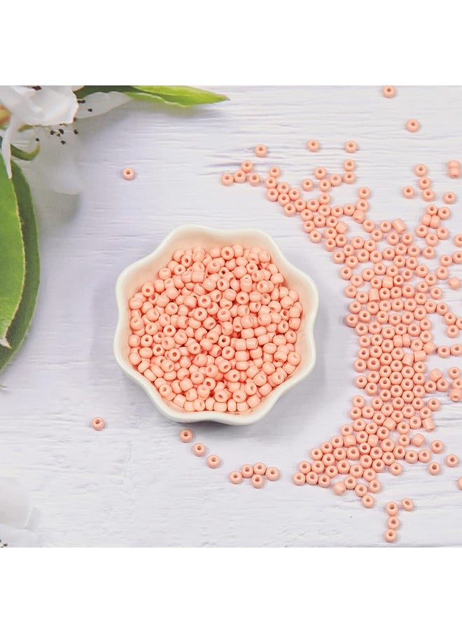 Tibaoffy - Size 6/0 Crafts Glass Seed Beads 4Mm Light Pink Beads For Jewelry Making (Total About 100G About 1200Pcs) - Image 1