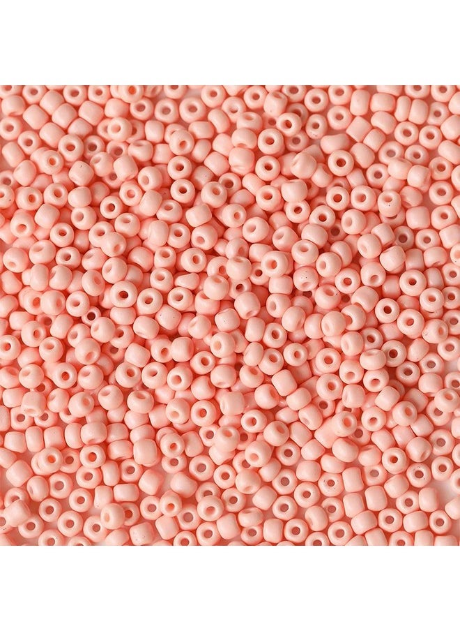 Tibaoffy - Size 6/0 Crafts Glass Seed Beads 4Mm Light Pink Beads For Jewelry Making (Total About 100G About 1200Pcs) - Image 1