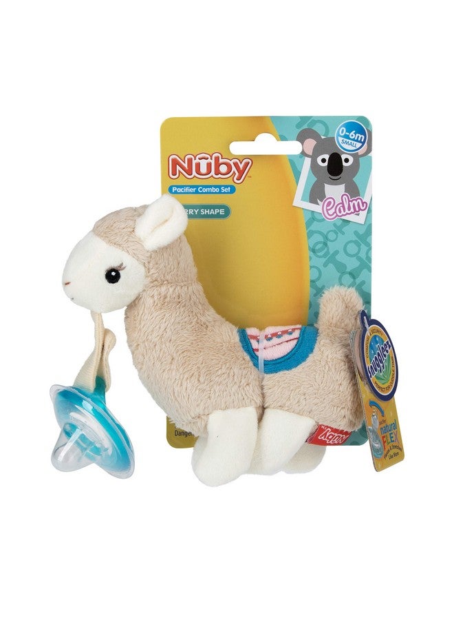 Nuby Soft Plush Pacifinder with Detachable Silicone Pacifier: 0-6 Months, Llama, Natural Cherry Shape, multi, one size - Image 3