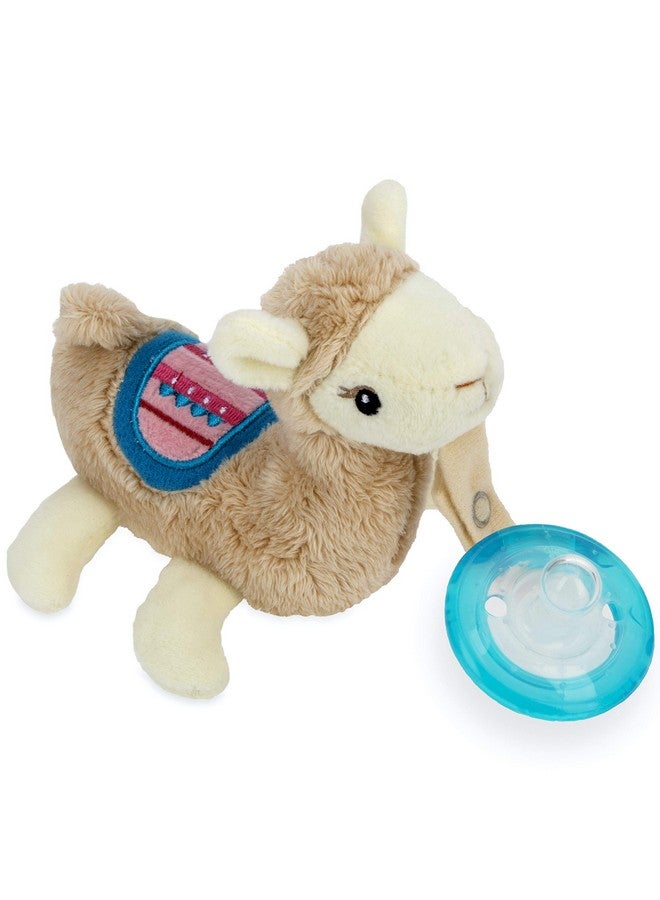 Nuby Soft Plush Pacifinder with Detachable Silicone Pacifier: 0-6 Months, Llama, Natural Cherry Shape, multi, one size - Image 1