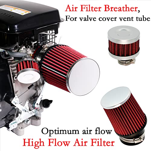 JMCHstore Carburetor Air Filter Adapter Kit for Monster Mega Moto MMB80 MMB105, Coleman B100 RB100 105cc, Motovox MBX10 Baja DB30 97cc Orxyearth Dirt Kids Mini Bike Lifan 80cc MMK80 Go Kart (Red) - Image 3