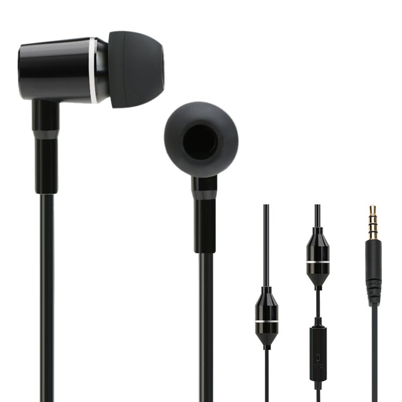 FC12 Stereo Music Headset Air Tube 3.5mm Anti-radiation Earphone In-ear Headphone Radiation Noise Reduction Line Control with Mic Black for Smart Phones Desktop Notebook Tablet PC - Image 3