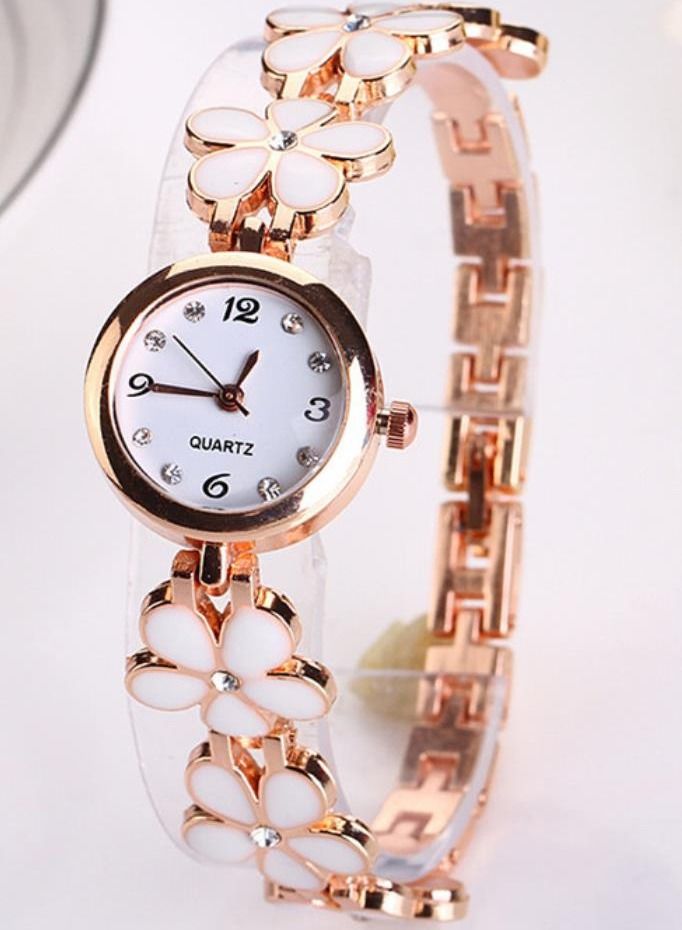 Umiwin Girl's Analog Quartz Watch White/Gold - Image 3