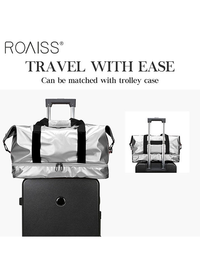 roaiss Fashion Waterproof Fitness Travel Bag Large Capacity Lightweight Sports Fitness Swimming Yoga Outdoor Travel Bag  - Image 5