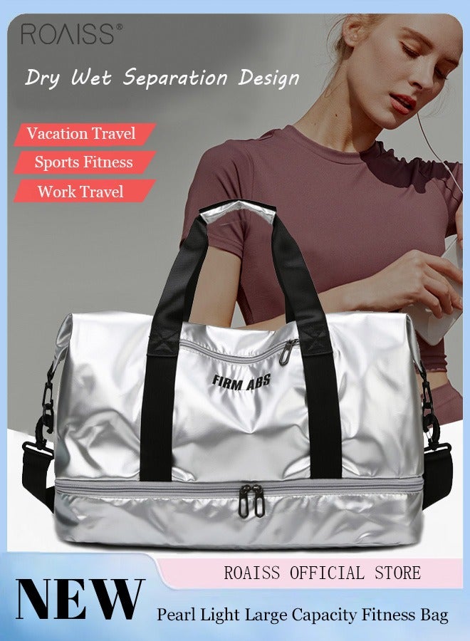 roaiss Fashion Waterproof Fitness Travel Bag Large Capacity Lightweight Sports Fitness Swimming Yoga Outdoor Travel Bag  - Image 1