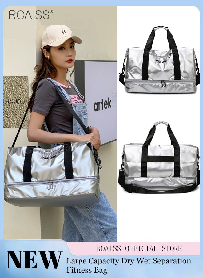 roaiss Fashion Waterproof Fitness Travel Bag Large Capacity Lightweight Sports Fitness Swimming Yoga Outdoor Travel Bag  - Image 2