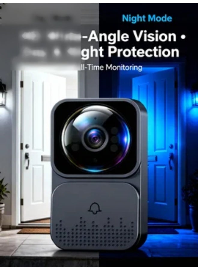 robotgcc Smart WiFi Video Doorbell with 4.3" IPS Monitor | Wireless Home Security Camera with Night Vision, Motion Detection, Two-Way Intercom, Wide-Angle Viewing, Auto Recording, Photo Storage, Built-in Speaker & Microphone for Apartments and Houses - Image 4