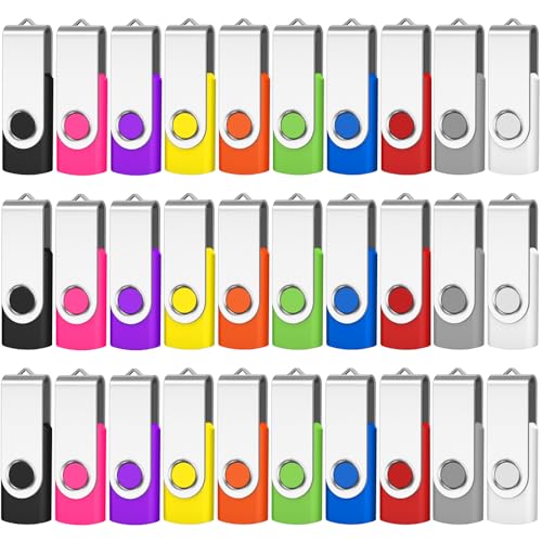 AreTop Bulk USB Flash Drive 2GB 50 Pack, USB2.0 PenDrive Gig Stick Memory Stick Pendrive 2GB Bulk Thumb Drives Pack (50 PCS 2GB, Mix-Colors) - Image 1