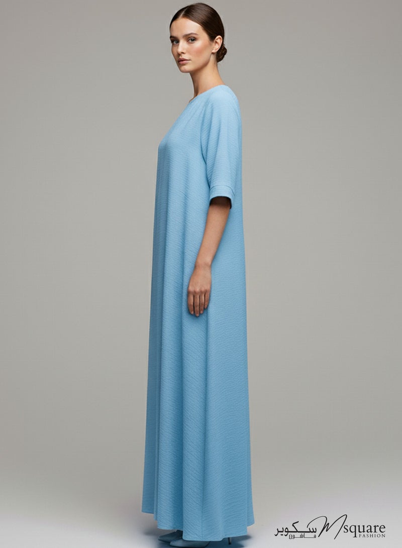 MSquare Fashion Baby Blue CEY Fabric Inner Slip Dress for Abaya – Soft Underdress - Image 2