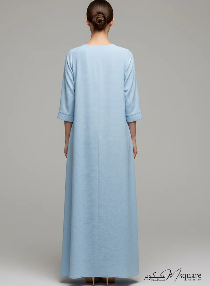 MSquare Fashion  Baby Blue CEY Fabric Inner Slip Dress for Abaya – Soft Underdress for Women | Best Price UAE