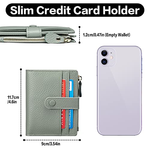 FALAN MULE Small Wallets for Women RFID Blocking Slim Bifold Leather Womens Wallet with Zipper Coin Purse - Image 3