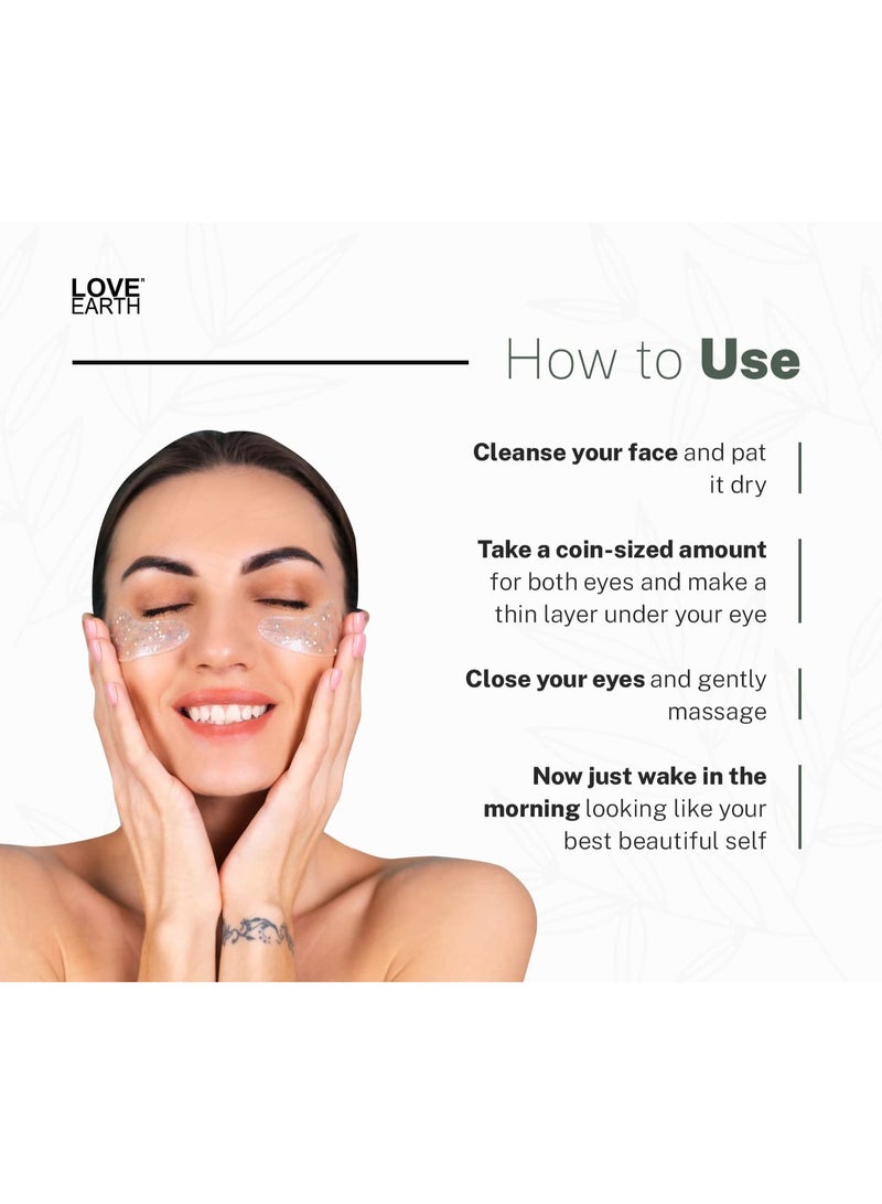 Love Earth Organic Under Eye Gel with Aloe Vera & Cucumber Extracts Reduces Dark Circles, Puffiness and Fine Lines 50gm - Image 5