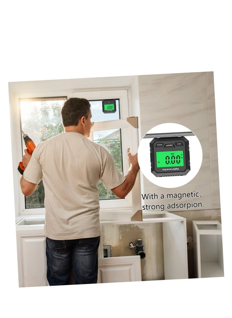 SYOSI - Protractor Level Digital Inclinometer, Digital Level Protractor Inclinometer, Construction Protractors Magnetic Angle Finder Bevel Gauge Angle Gauge Liquid Crystal Plastic, Built-in Magnet - Image 1
