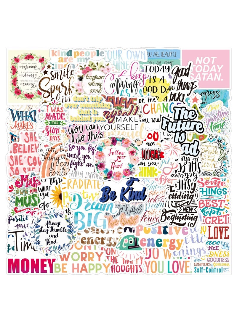 قوس قزح أورينبو 50 قطعة من ملصقات التأكيد الملهمة بكلمات مشجعة للطلاب والمعلمين والأطفال والمراهقين والبالغين ملصقات اقتباسات تحفيزية مقاومة للماء لزجاجة المياه ودفتر القصاصات والكمبيوتر المحمول - Image 1