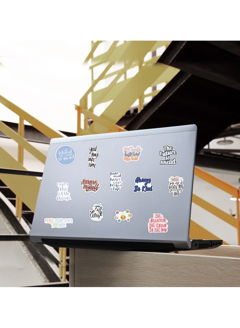 قوس قزح أورينبو 50 قطعة من ملصقات التأكيد الملهمة بكلمات مشجعة للطلاب والمعلمين والأطفال والمراهقين والبالغين ملصقات اقتباسات تحفيزية مقاومة للماء لزجاجة المياه ودفتر القصاصات والكمبيوتر المحمول - Image 5