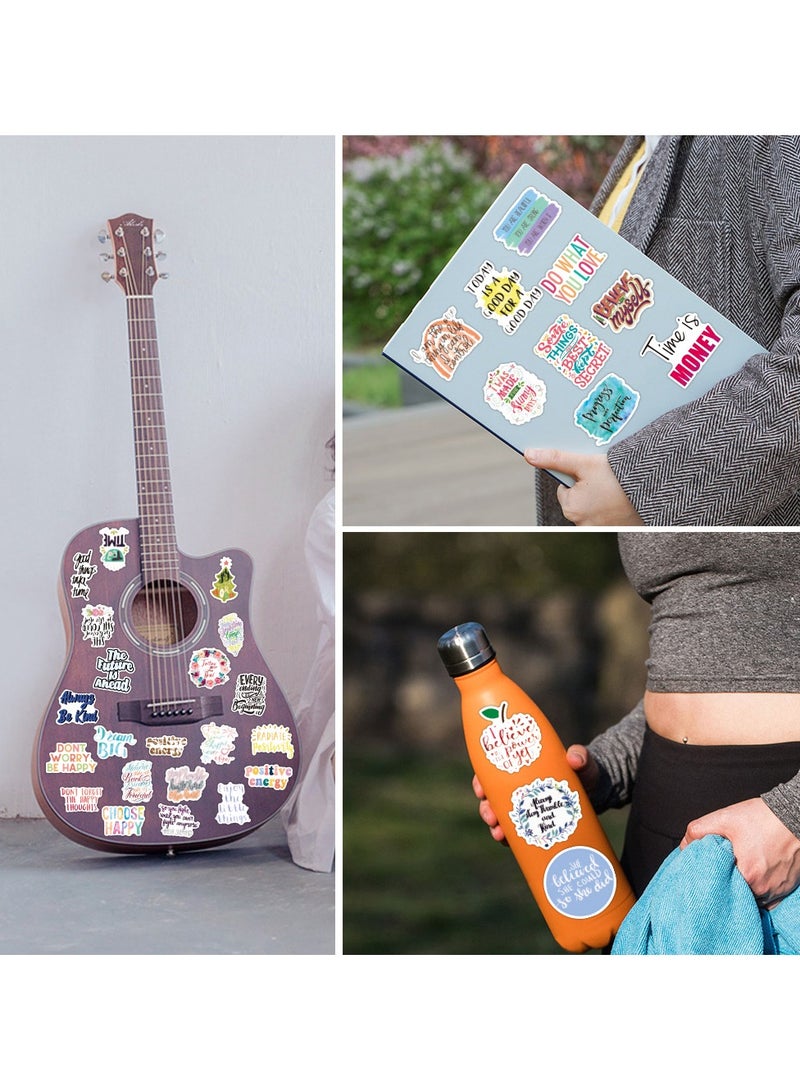 قوس قزح أورينبو 50 قطعة من ملصقات التأكيد الملهمة بكلمات مشجعة للطلاب والمعلمين والأطفال والمراهقين والبالغين ملصقات اقتباسات تحفيزية مقاومة للماء لزجاجة المياه ودفتر القصاصات والكمبيوتر المحمول - Image 4