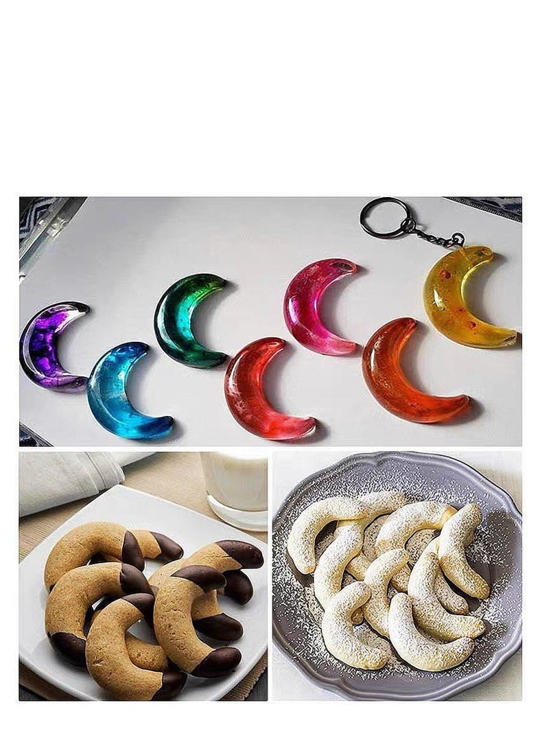 18 Cavity Moon Modeling Silicone Baking Mold Chocolate Fudge Making Mould DIY Cake Baking Decoration Making Silicone Baking Tray - Image 4