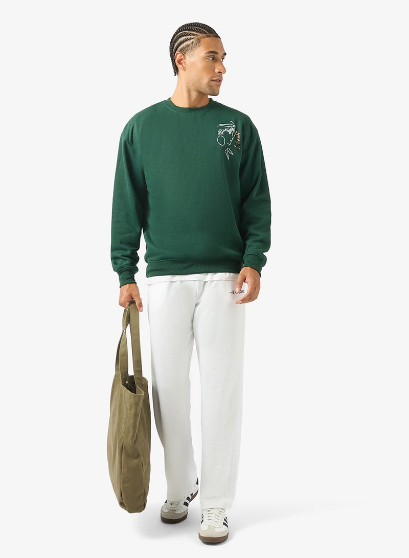Seventy Five Graphic Crew Neck Pullover Sweatshirt - Image 4