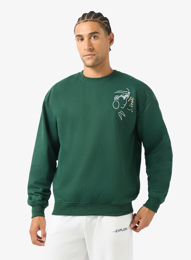 Seventy Five Graphic Crew Neck Pullover Sweatshirt - Image 3