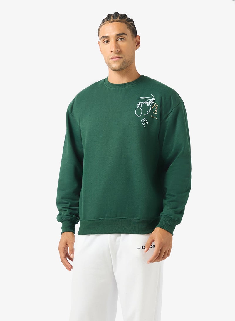 Seventy Five Graphic Crew Neck Pullover Sweatshirt - Image 1