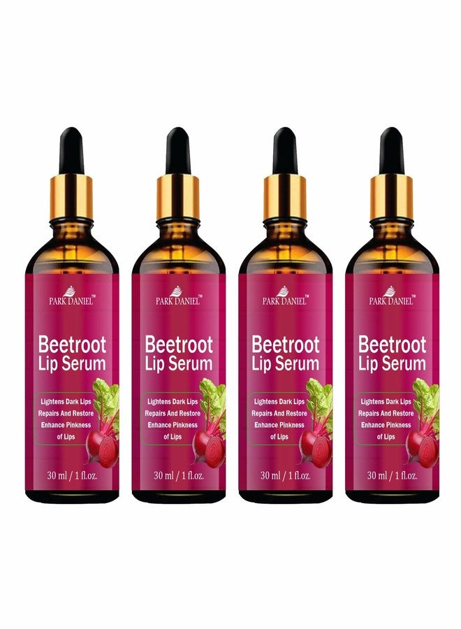 Park Daniel Beetroot Lip Serum Oil- For Soft and Shiny Lips - Lip Lightening & for Dry Lips Combo Pack Of 4 Bottle, 30ml(120ml) - Image 1