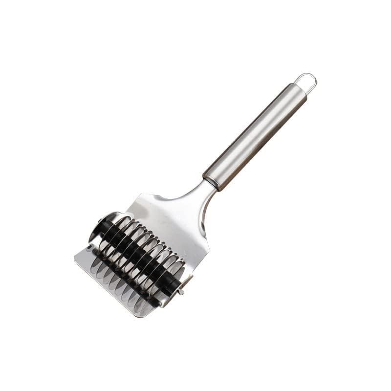 DASTAV Noodle Cutter Roller High Grade Stainless Steel Lattice Roller Docker Dough Cutter Pasta Spaghetti Maker for Kitchen Cooking Tools with Hanging Loop Pack of 1  - Image 4