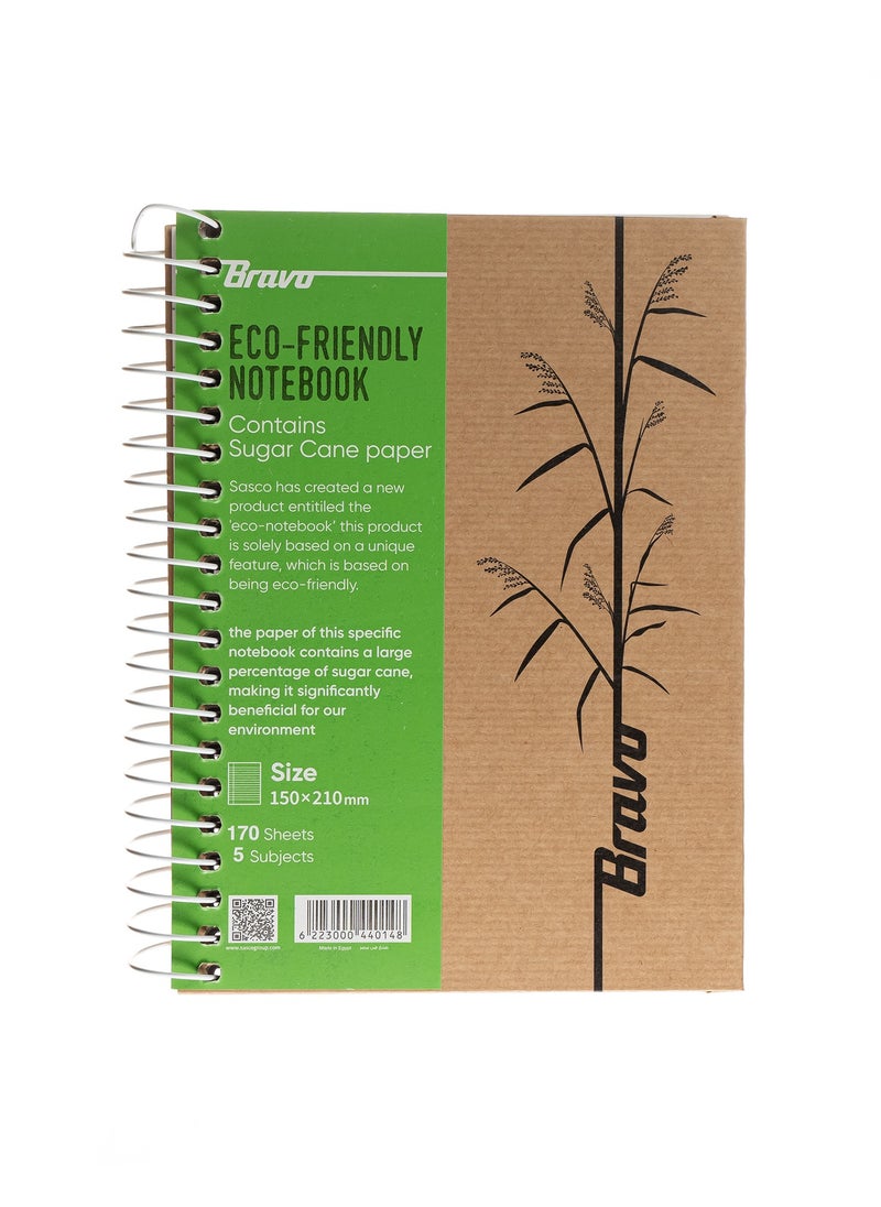 Bravo Bravo Eco Notebook - 170 Sheets - 150 x 210mm Size - Design may vary  - Image 1