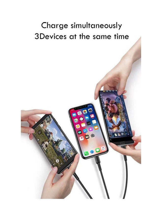 NIBEMINENT 3 In 1 Charging Data Cable White - Image 5