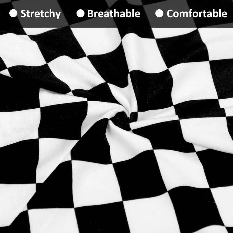 DILIMI غطاء وسادة الرضاعة DILIMI، غطاء قابل للإزالة ومرن لوسائد الرضاعة، غطاء ناعم للغاية ومريح للبنات والأولاد، نمط مربعات باللون الأسود - Image 2