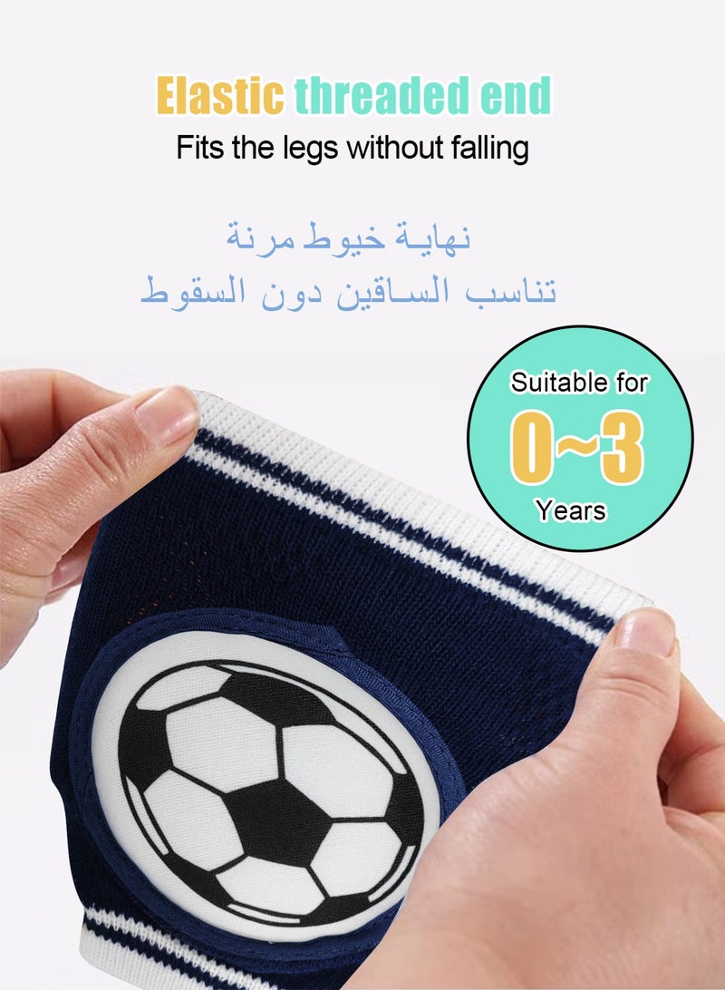 أوربازار زوجان من واقيات ركب الأطفال أثناء الزحف، واقيات ركب صيفية قابلة للتهوية، مانعة للانزلاق، قابلة للتعديل، واقيات ركب ناعمة ومرنة، دفايات أرجل للأطفال الصغار من البنات والأولاد (كرة القدم والليونز) - Image 5