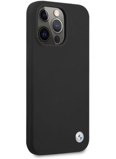 BMW Bmw liquid silicone hard case metal logo for iphone 13 pro max (6.7 inches) - black  - Image 2