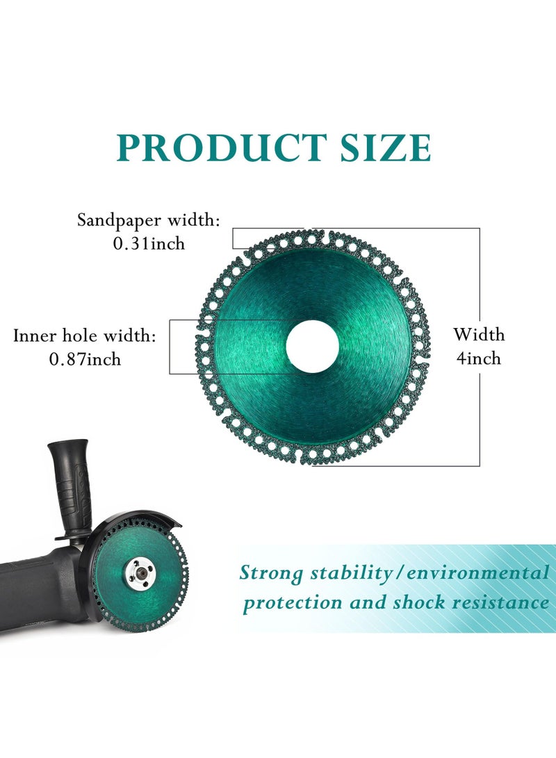 5 Pcs 4" Indestructible Angle Grinder Discs, Versatile Cutting Blades for Glass, Wood, Metal and Tile, 7/8" Arbor, Smooth Cutting and Grinding - Image 4