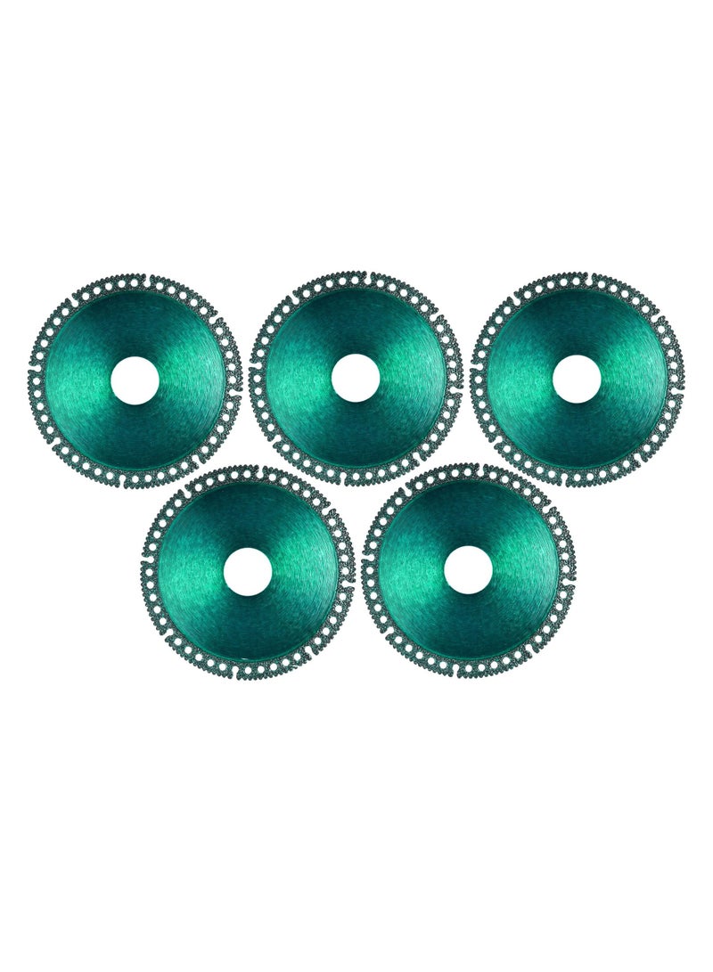 5 Pcs 4" Indestructible Angle Grinder Discs, Versatile Cutting Blades for Glass, Wood, Metal and Tile, 7/8" Arbor, Smooth Cutting and Grinding - Image 1