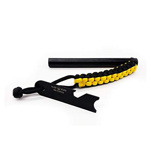 Black Beard Fire Starter Black Beard Ferro Rod Fire Starter |Extra Large - ½’’ Thick, 5’’ Long | Windproof & Weather Resistant Survival Fire Starter | Provides 5000 Degree Sparks in All Weather/Altitude | Extremely Reliable - Image 1