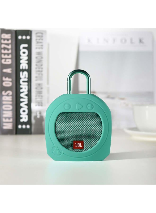 TXesign Protective Silicone Stand Up Case for JBL Clip 3 Waterproof Portable Speaker (Teal) - Image 2