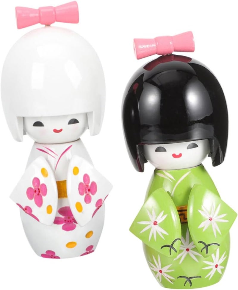 Suburban residential ship 2pcs Japanese Kimono Doll Figurines Wooden Home Crafts Tabletop Decor Japanese Traditional Craft for Shop and House Decoration Small apartment fit Various fittings Diverse requirement fit Consistent steady quality Leakproof sealed Economical upgraded quality Periodic stock arrangement General compatible design Multi-use upgraded craftsmanship Stable local goods source Individual group scene compatible Wet anti slip Batch uniform stable quality Flexible anti-break All region coverage Suburban residential ship Regional central warehouse stock Flexible usage build Long term use design Elegant appearance Long use oriented quality Fine polished finish Cleaner resistant Practical experience crafted - Image 1