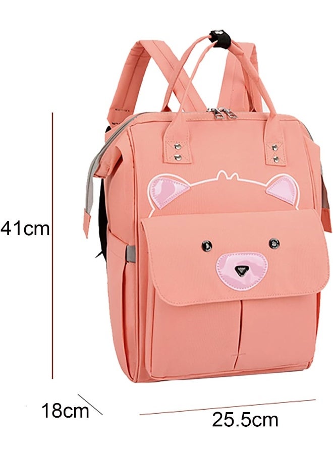 HOUSE OF QUIRK House of Quirk Bear Print Baby Diaper Bag Maternity Backpack for Mom & Dad with Insulated Pockets  - Image 4