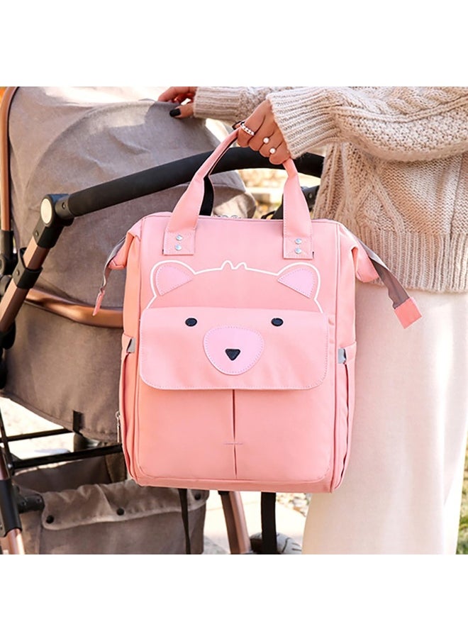 HOUSE OF QUIRK House of Quirk Bear Print Baby Diaper Bag Maternity Backpack for Mom & Dad with Insulated Pockets  - Image 5