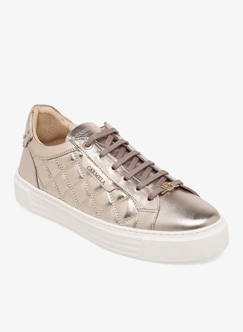 Carmela Women Quilted Leather Ankle Sneakers