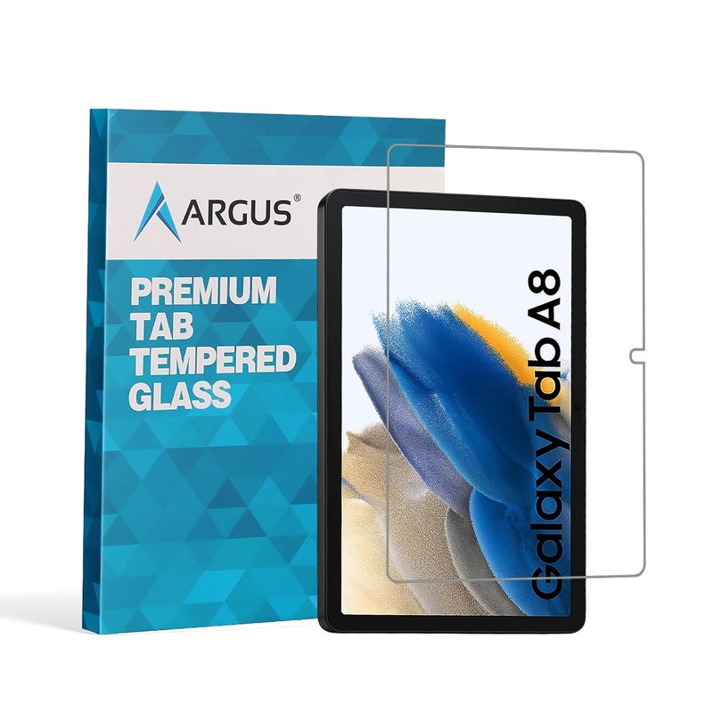 Argus Premium Samsung A8 Tablet Tempered Glass Screen Guard Protector for Samsung Galaxy Tab A8 10.5 inch [SM-X200/X205/X207] 2022 | 9H Hardness | Anti-Scratch | HD Clear | Bubble Free | Pack of 1 - Image 1